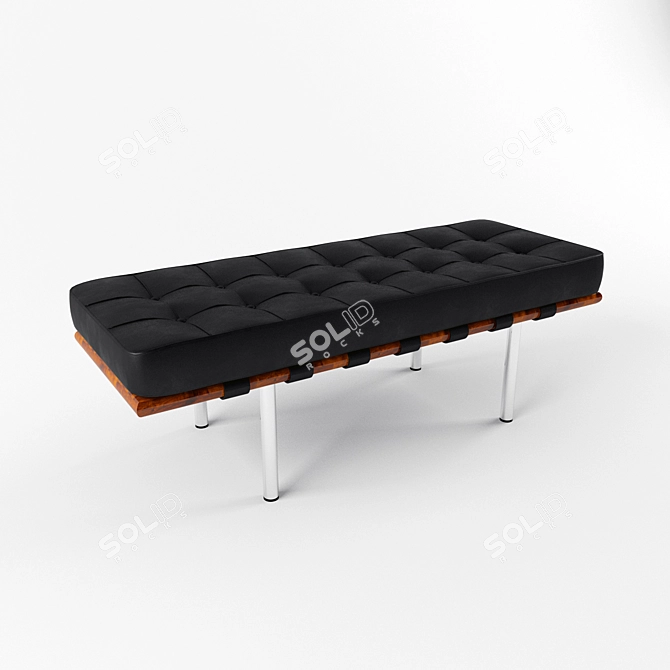 Title: Viscorbel Bench: Stylish Seating Solution 3D model image 1