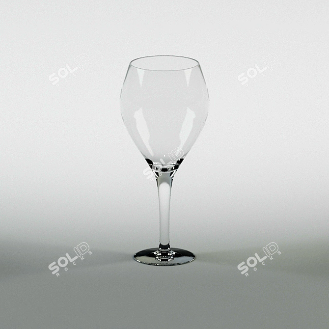 Elegant Wine Glass 3D model image 1