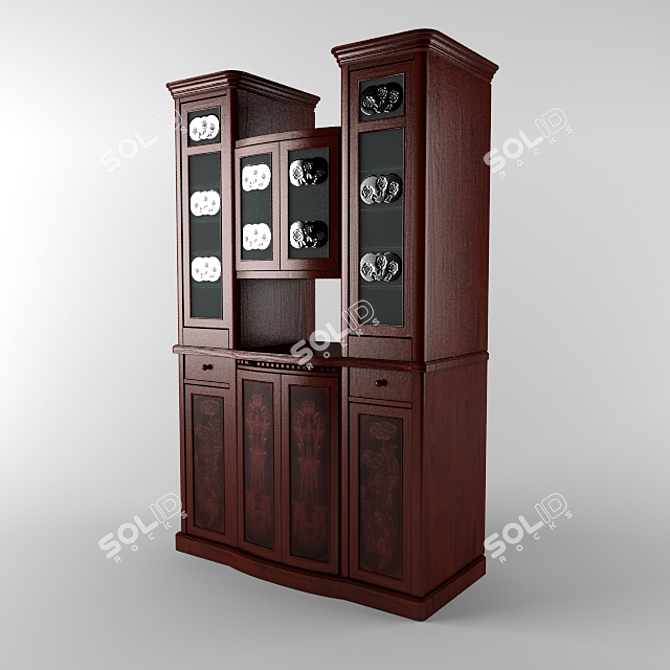 Vintage Sideboard: Intriguing Origins 3D model image 1