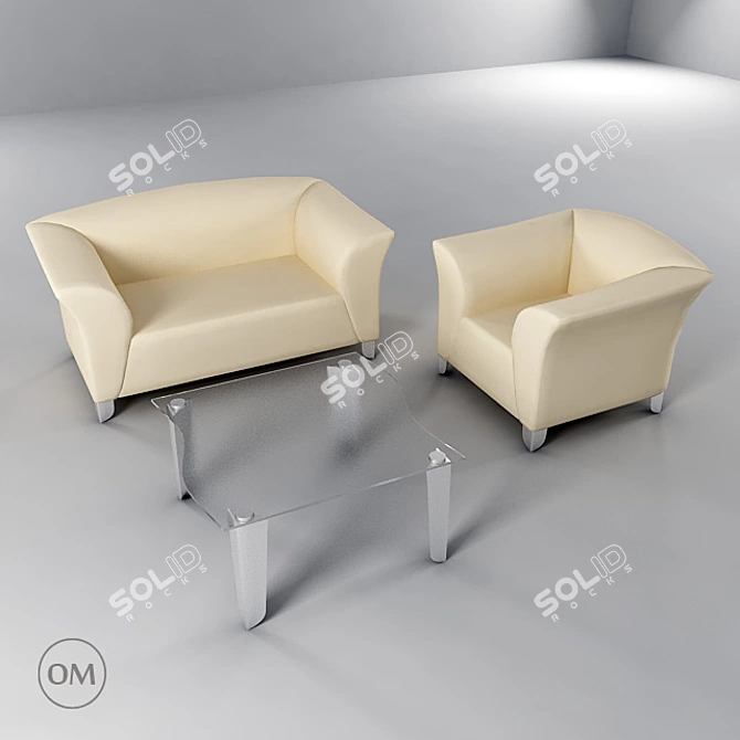 BNOS Status - Luxurious Soft Furniture 3D model image 1