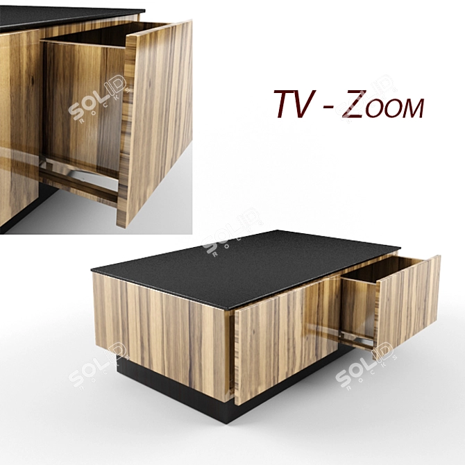 Zoom Under Cabinet TV Stand 3D model image 1