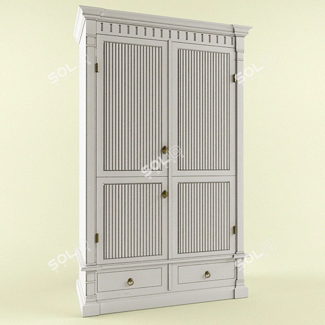 Charming Helsinki Provence Wardrobe 3D model image 1