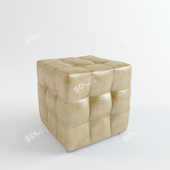 Versatile Colorful Squared Pouffe 3D model image 1