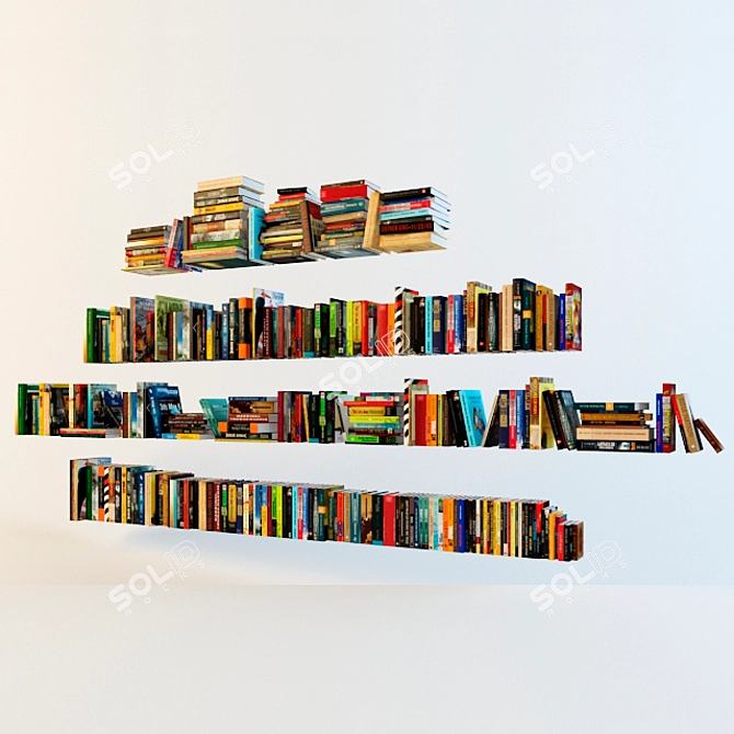 Bookworm's Delight: Russian Book Set 3D model image 1