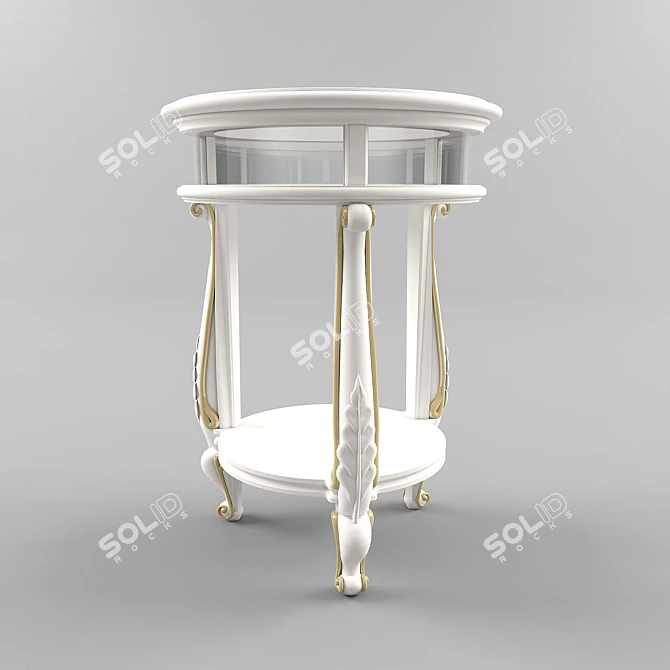 Italian Glass Coffee Table by Volpi 3D model image 1