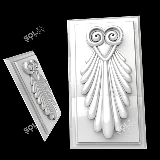 Sleek Silver Rivet Case 3D model image 1