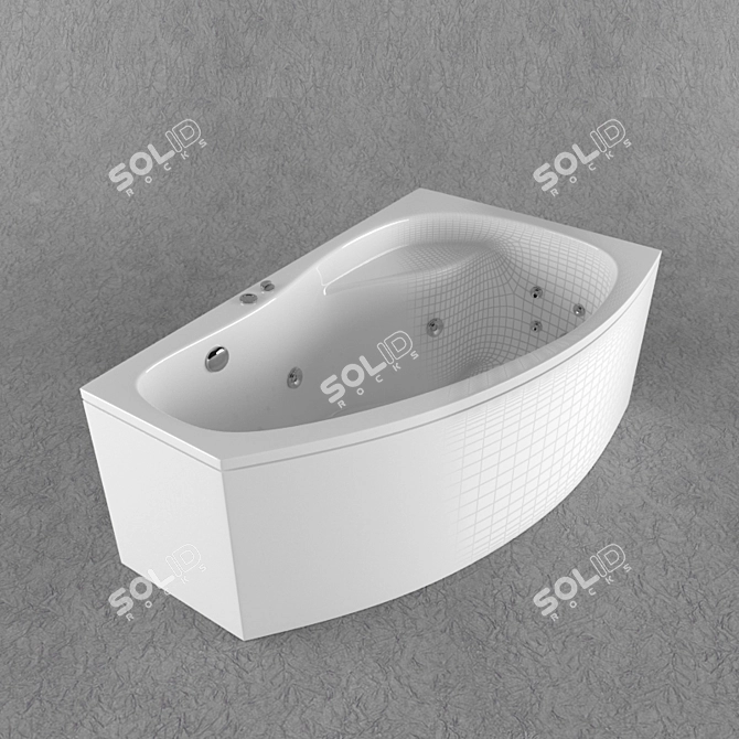 PoolSPA Nicole Acrylic Bathtub 3D model image 1