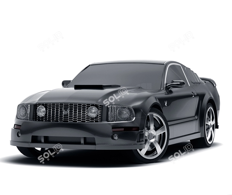 Sleek Ford Mustang - Exquisite Exterior 3D model image 1