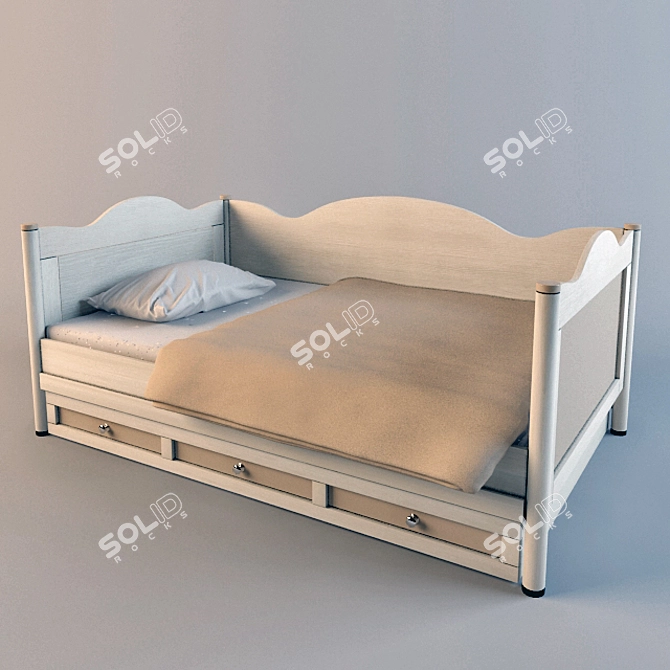 Angel Children's Bed | 2040x1250x900 3D model image 1