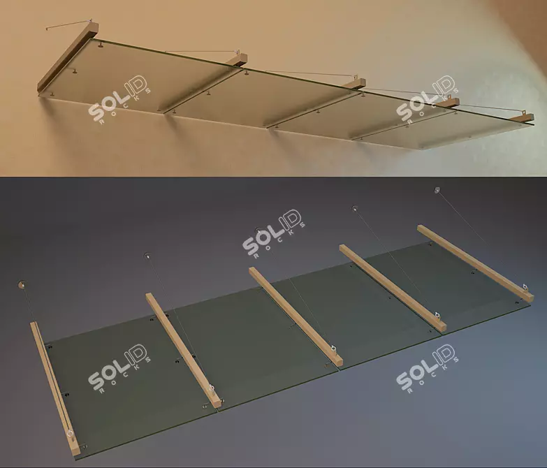 Modern Glass Canopy 3D model image 1