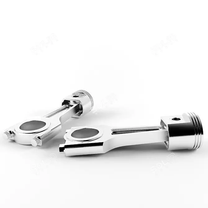 Premium Connecting Rods: Strong and Reliable 3D model image 1