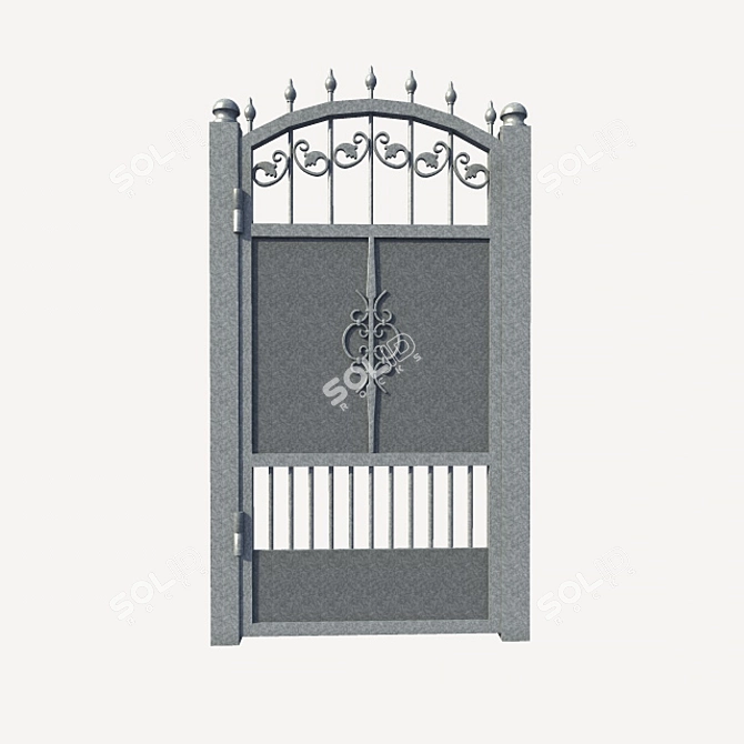 Metal Forge Gate 3D model image 1