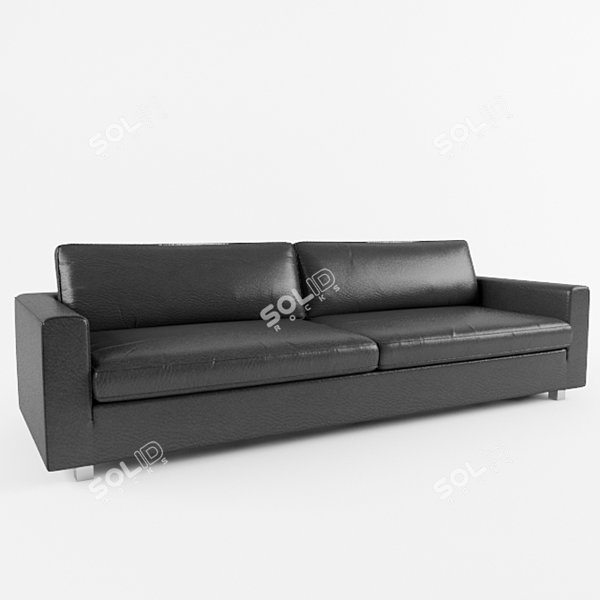 Stylish Modern Sofa with Russian Description 3D model image 1