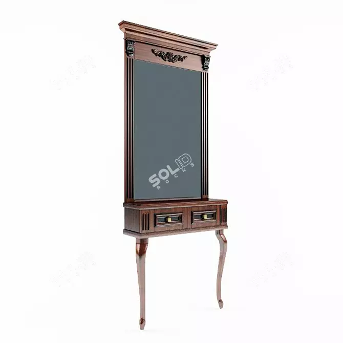 Elegant Console Mirror 3D model image 1