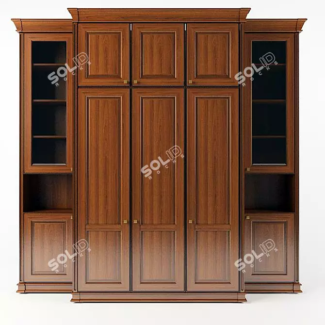 Stylish Wardrobe Solution 3D model image 1