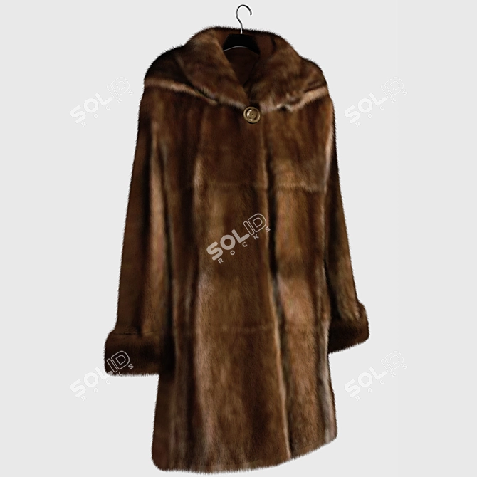 Luxury Scenic Fur Coat 3D model image 1