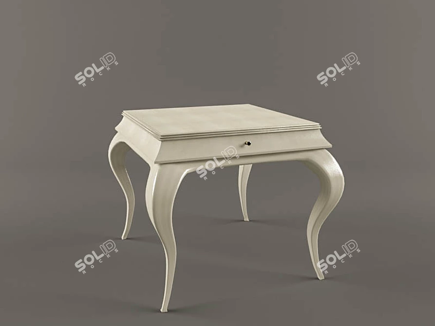 Modern 2-Drawer Bedside Table 3D model image 1