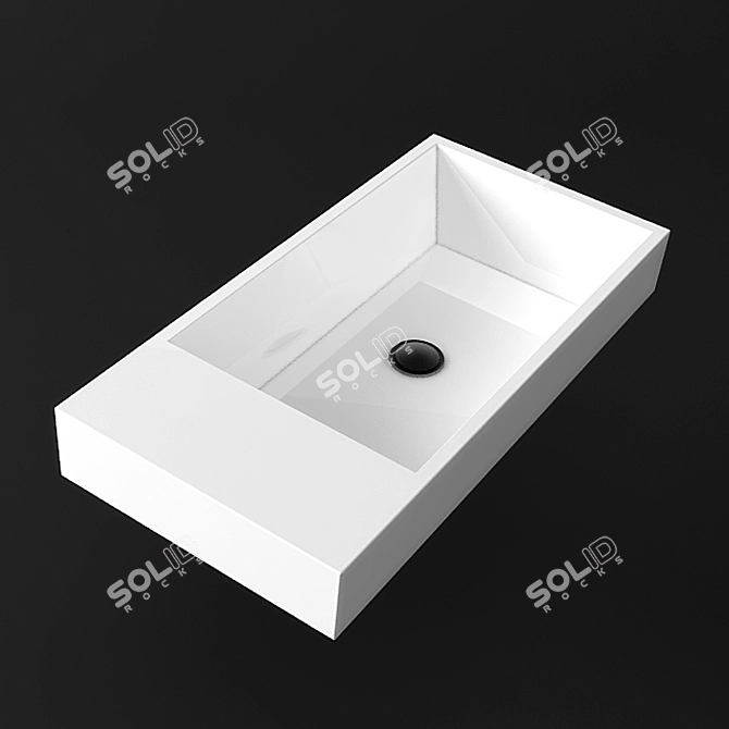 Catalano 75VE VERSO Wall-Mounted Washbasin 3D model image 1