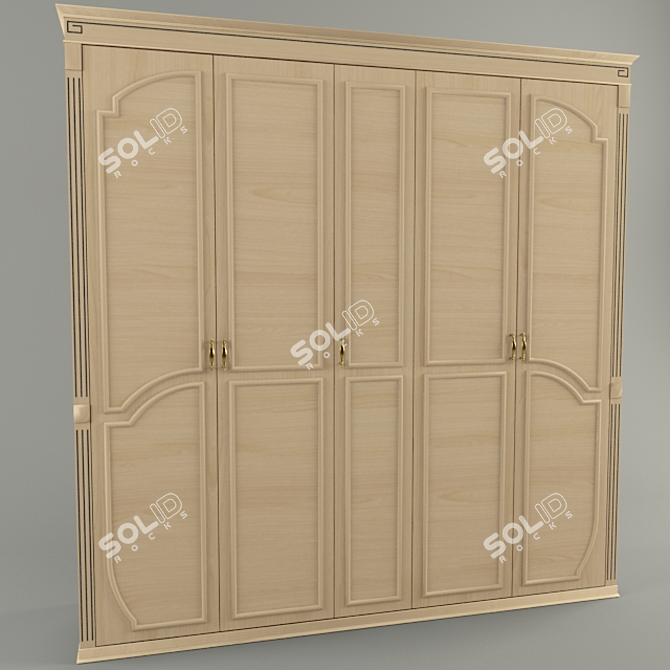 Versatile Wardrobe Storage Solution 3D model image 1