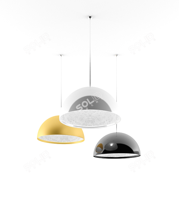 Elegant Skygarden Pendant Lamp 3D model image 1