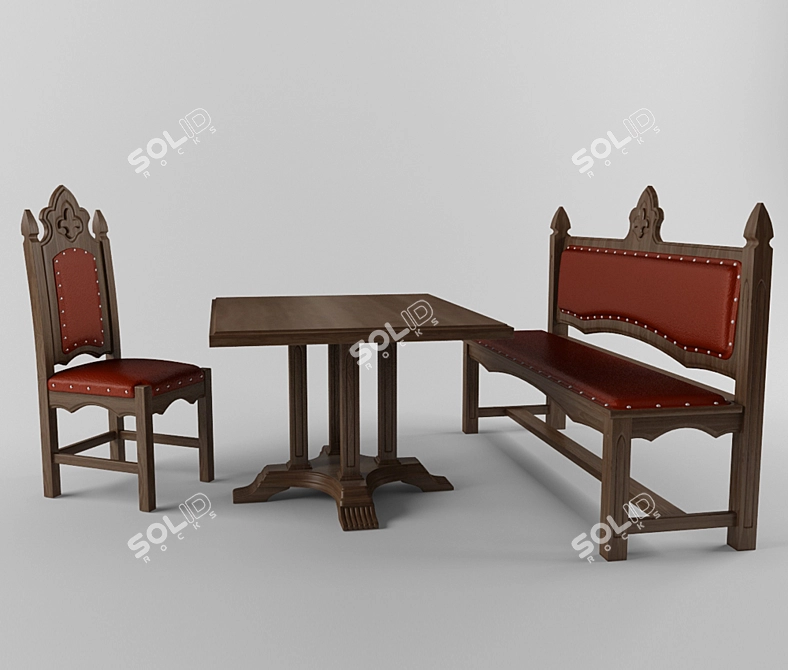 Restaurant Furniture Set 3D model image 1