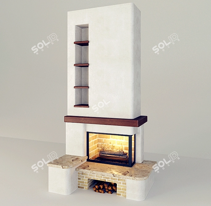 Edil Kamin Eboli: Elegant Fireplace 3D model image 1