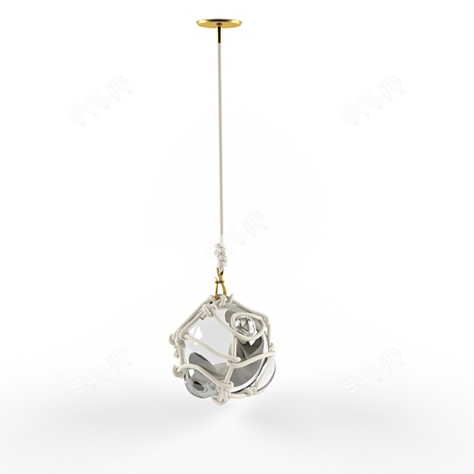 Handcrafted Glass Lamp 3D model image 1