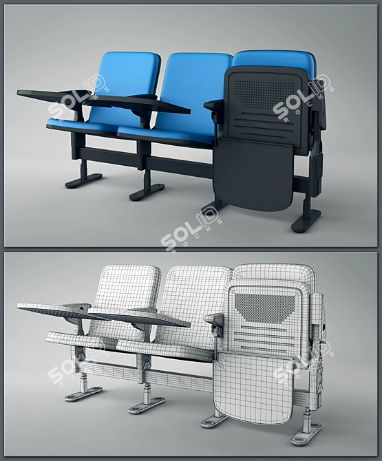 Comfort Cinema Chairs 3D model image 1