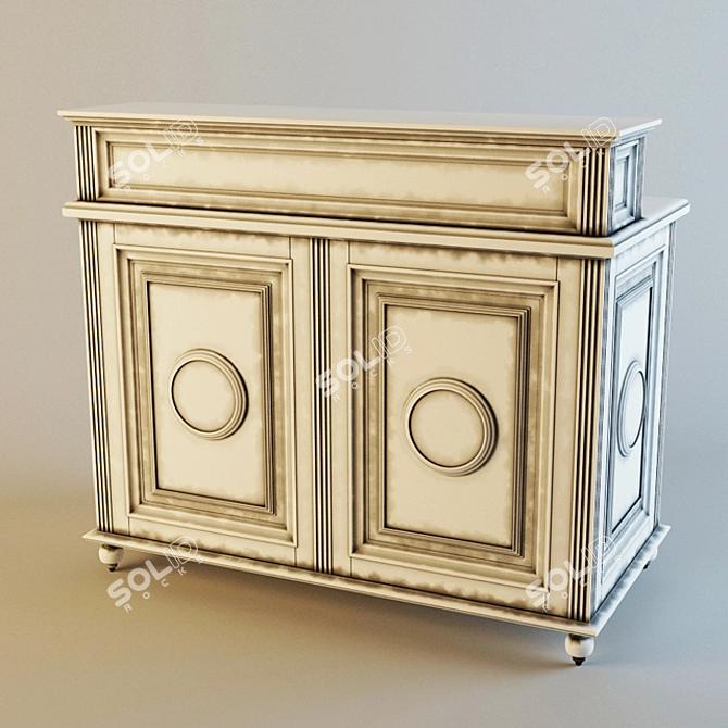 Compact Bar Counter 3D model image 1