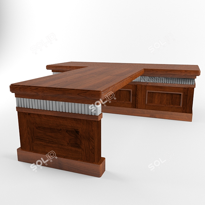 Executive Director's Desk in Venge 3D model image 1