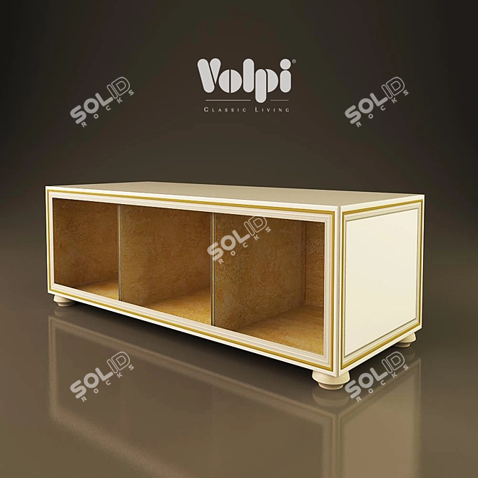 Elegant Upholstered Bench 3D model image 1