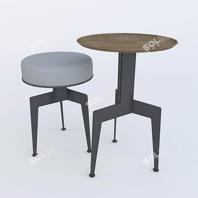 Vibieffe Tavolini: Sleek and Compact Tables 3D model image 1