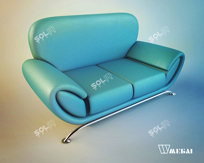 Sophisticated Alice Sofa 3D model image 1