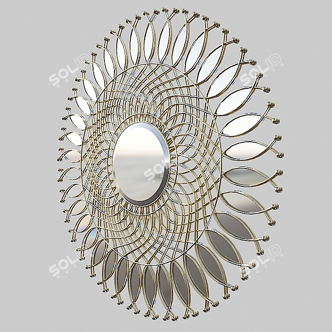 Elegant Reflective Wall Decor 3D model image 1