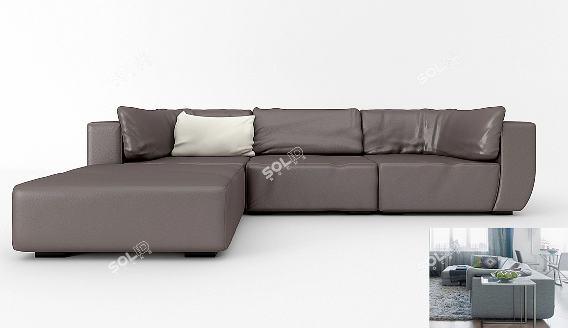 Cozy Corner Sofa 3D model image 1