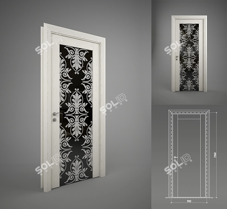 Nova-Filosofi Door: Elegant Design, Superior Craftsmanship 3D model image 1