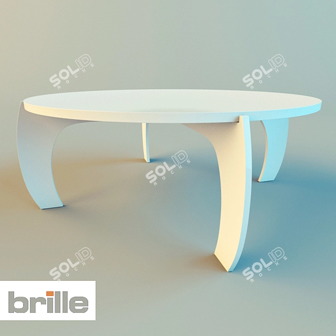 Elegant Brille Magazine Table 3D model image 1