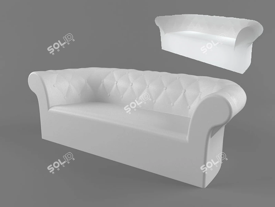 Illuminated Polyurethane Sofa 3D model image 1