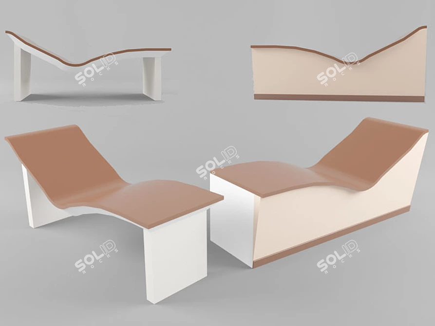 Ceramic Infrared Heated Lounger 3D model image 1