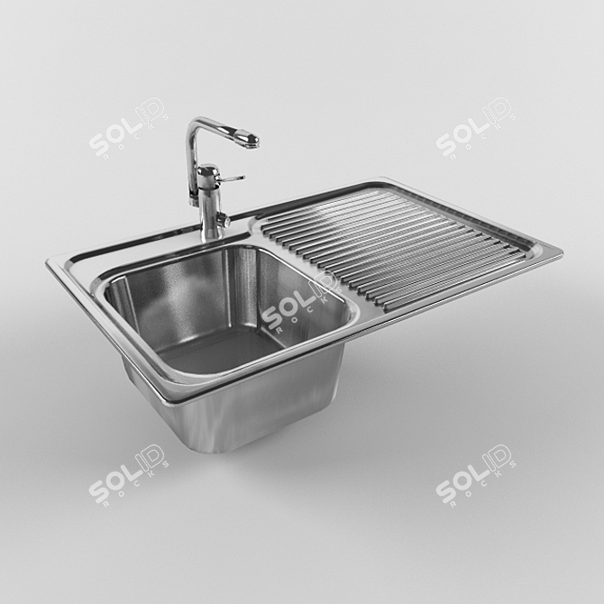 BLANCO CLASSIC 40S Stainless Steel Sink 3D model image 1