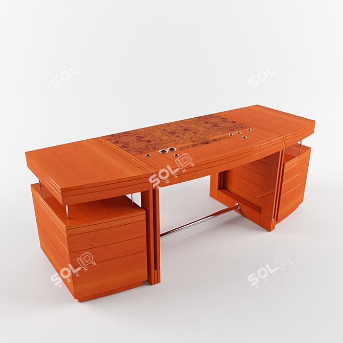 Modern Office Table: Sleek Design & Functionality 3D model image 1