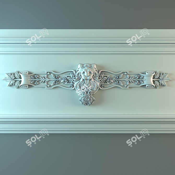 Elegant Fretwork - Exquisite Décor 3D model image 1