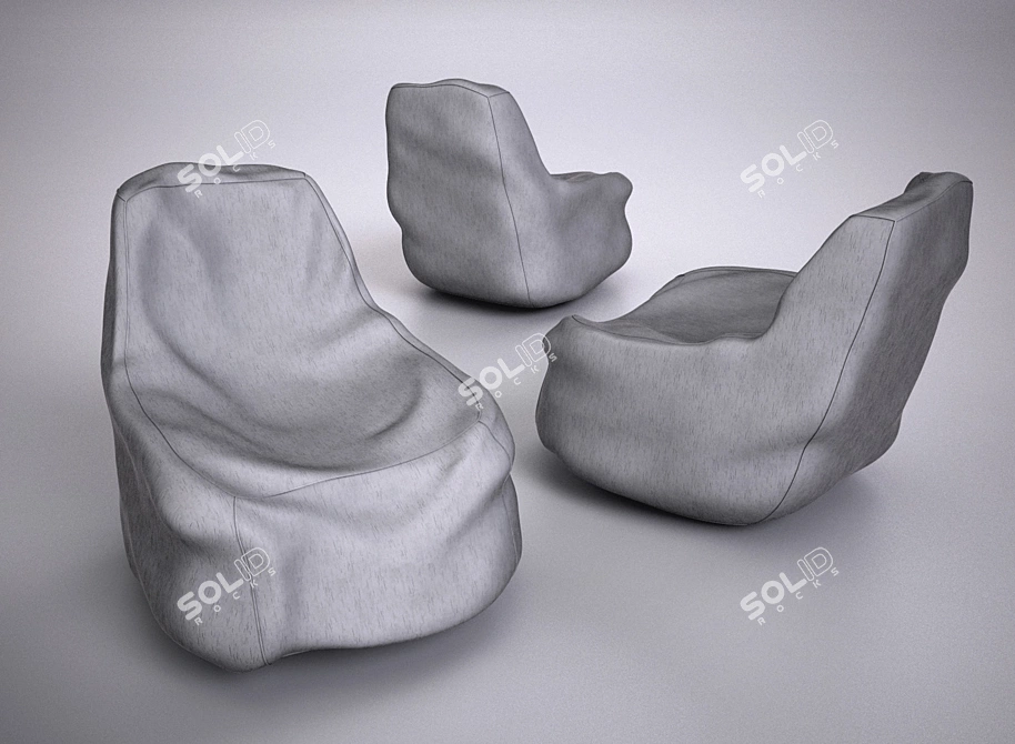 ErgoDuo Bean Bag Chair 3D model image 1