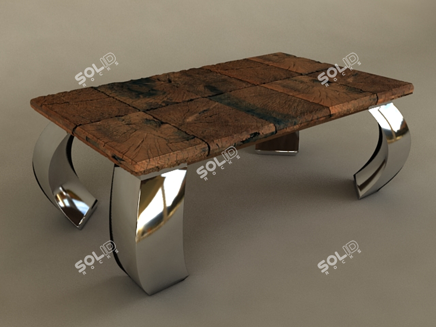 Camargo Coffee Table: Textured Elegance 3D model image 1