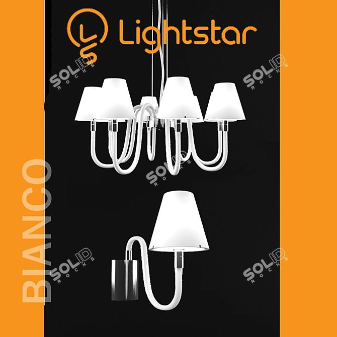 Elegant Lightstar Bianco Set 3D model image 1