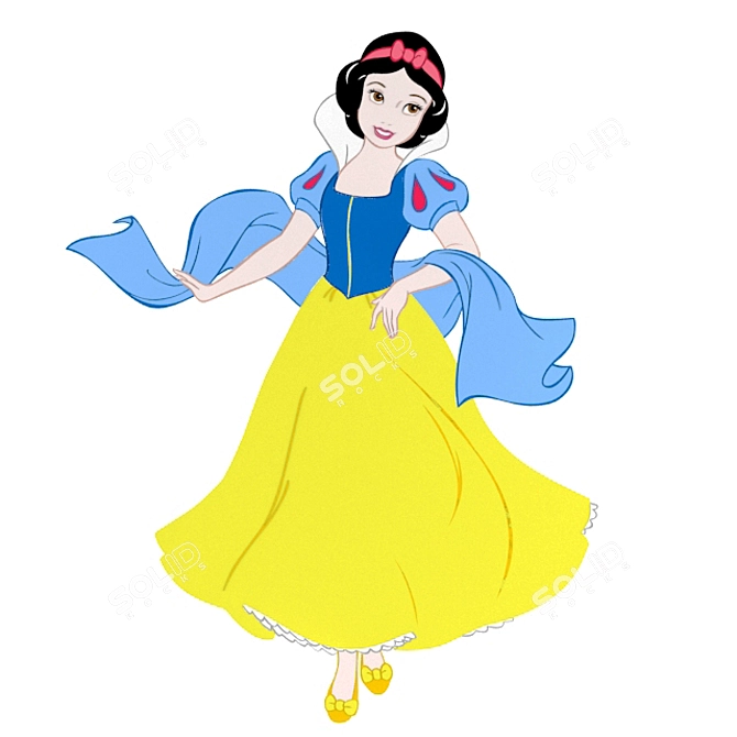 Whimsical Snow White Wall Decor 3D model image 1