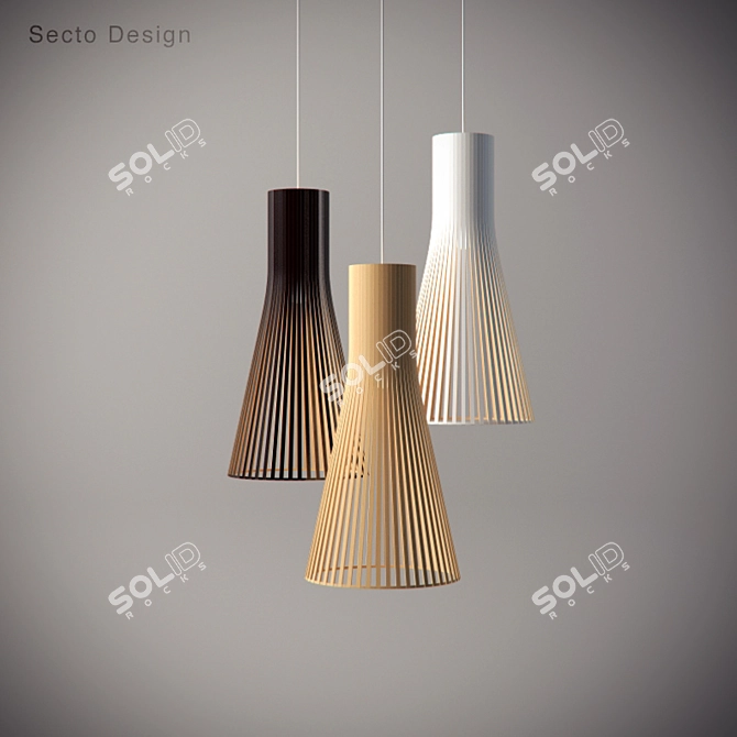 Contemporary Secto 4200 Pendant 3D model image 1