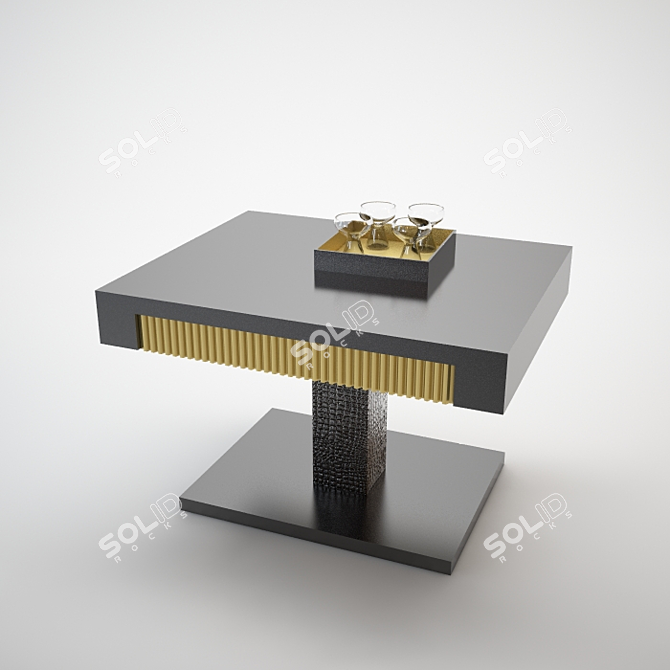 Elegant Contemporary Table 3D model image 1