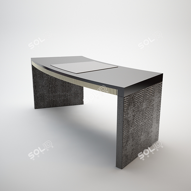 Elegant Executive Desk 3D model image 1