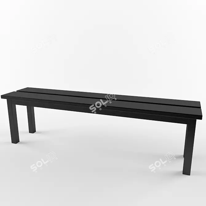 Stylish BURSTA Bench: Textured Elegance 3D model image 1